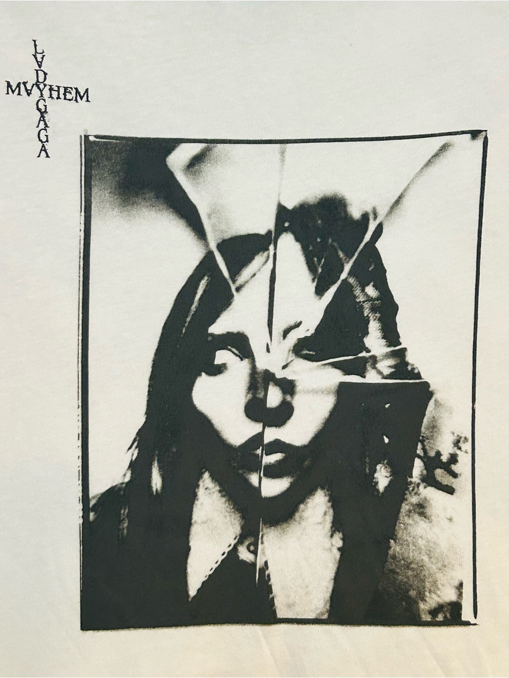 Lady Gaga Live Mayhem Black & White Graphic Tee